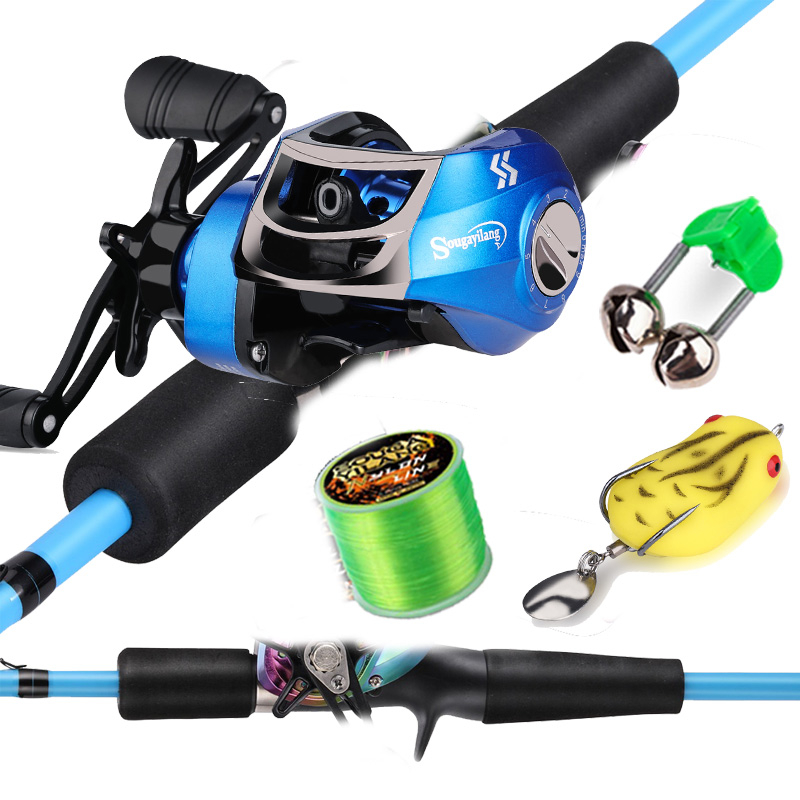 Joran Pancing Set 1.80m 2 Sections Casting Fishing Rod Fishing Reel Pancing 19+1 7.2:1 High Speed Max Drag 10KG