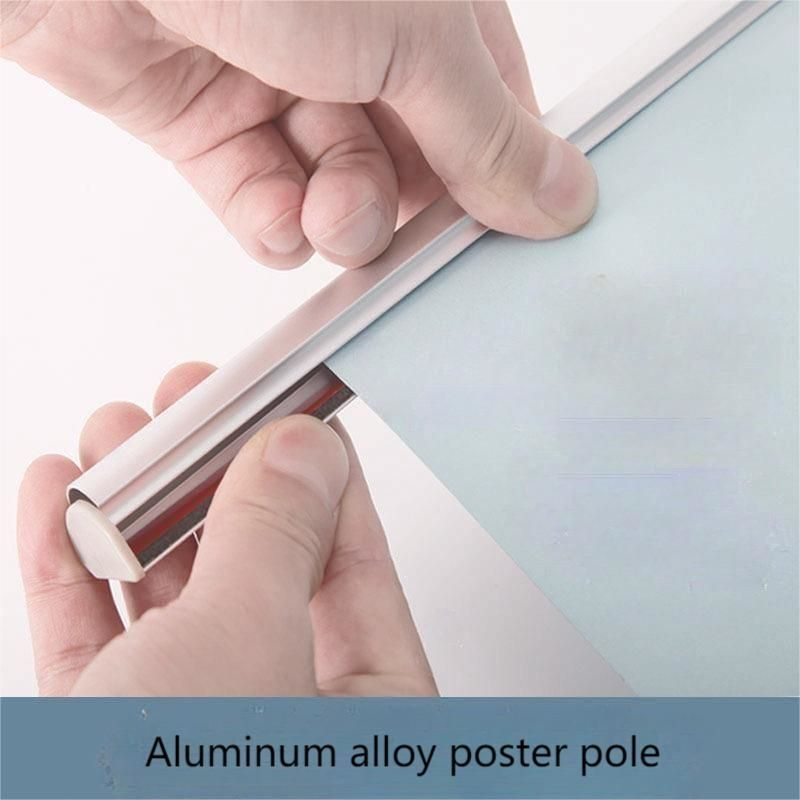 1set Frame Hanger Paduan Aluminium Roll Up Banner Poster Hanger 63/83cm Gantungan Poster Gantungan Foto