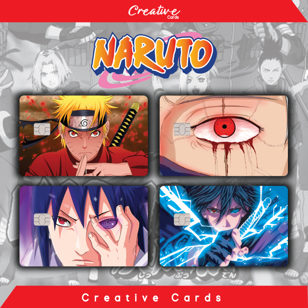 Stiker Sticker Kartu Atm Skin Card Anime - Naruto, Sasuke, Kakashi, Akatsuki SPESIAL HOLOGRAM Stiker