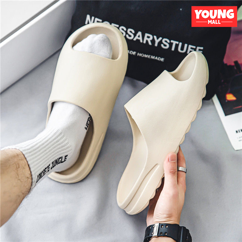 Sandal slip on karet pria kekinian 2023 Sandal slide pria rumah bahan EVA Sandal remaja laki laki murah dan tahan lama