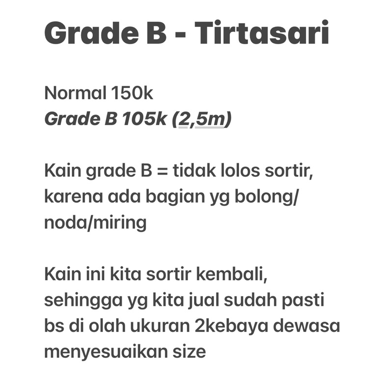 FLASH SALE GRADE B 2,5met