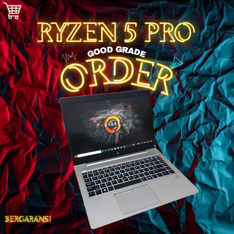 Laptop Gaming Hp ELITEBOOK 745 G6 RYZEN 5 PRO. GOOD GRADE FREE TAS