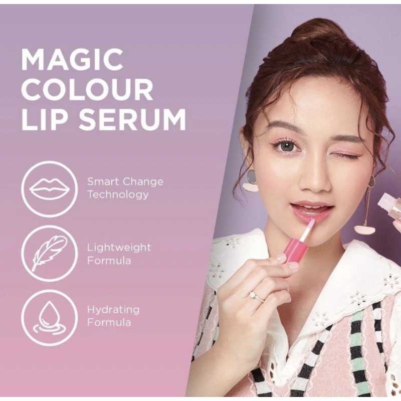 Azarine Magic Colour Lip Serum 3.5ml Original BPOM Pelembab Bibir Color