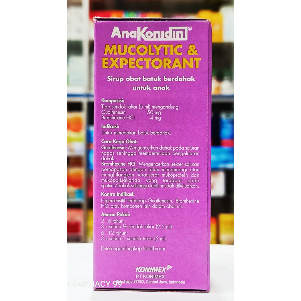 Anakonidin Mucolytic &amp; Expectorant Sirup 60ML - Obat Batuk Berdahak Anak