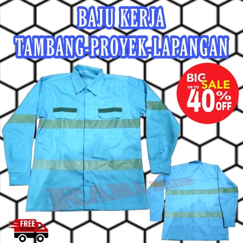 MURAH - KAMEJA KERJA APD TAMBANG / PROYEK / LAPANGAN BEST SELER