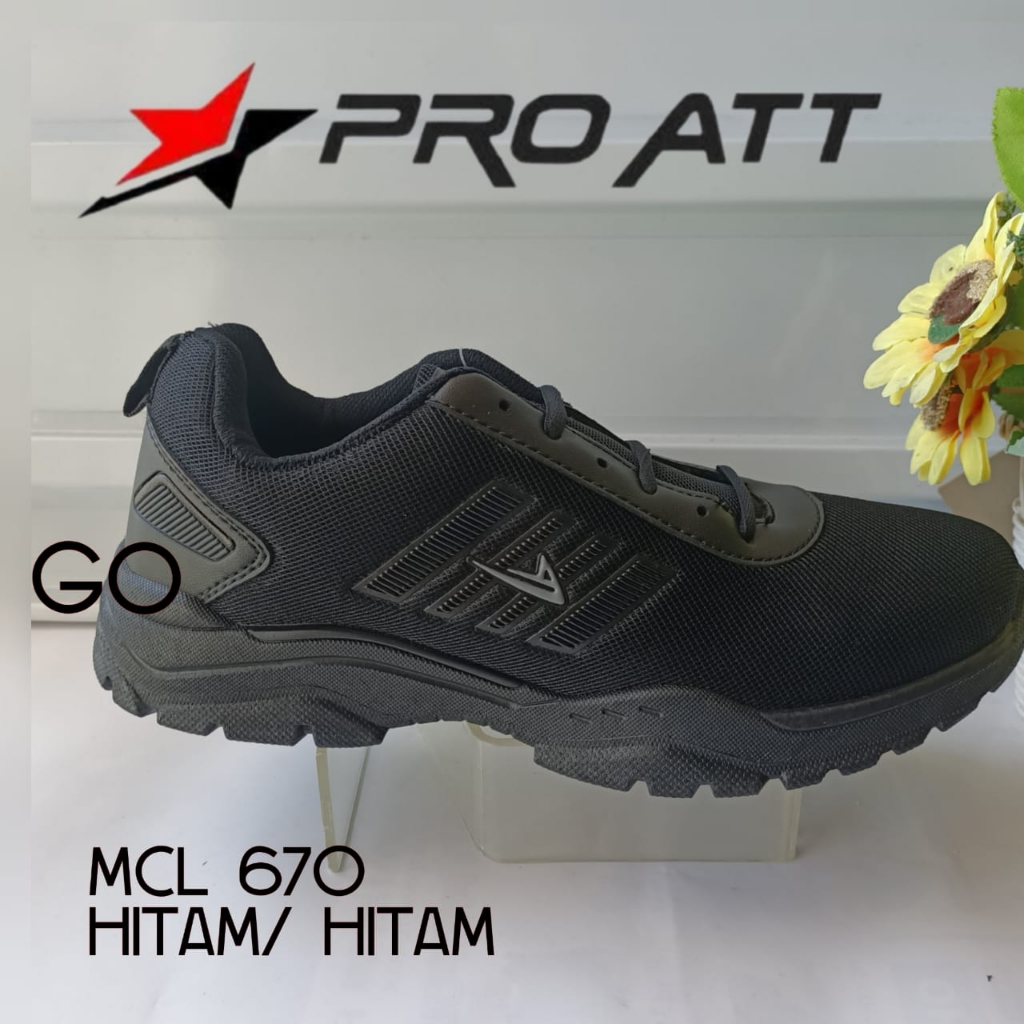 gof PRO ATT sepatu sekolah hitam Sepatu PRO ATT MCL 670 Sepatu sneakers casual sport shoes sepatu kets TALI sepatu olahraga