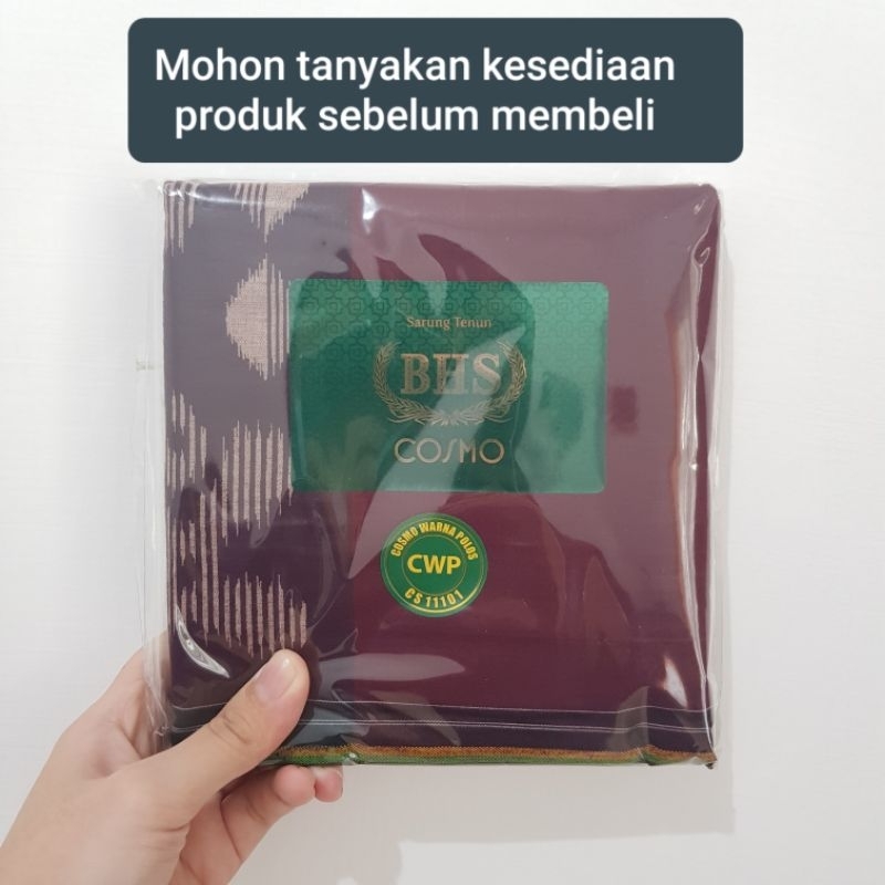 Sarung BHS Cosmo Gold Merah Hati Merah Maroon Merah Tua Polos