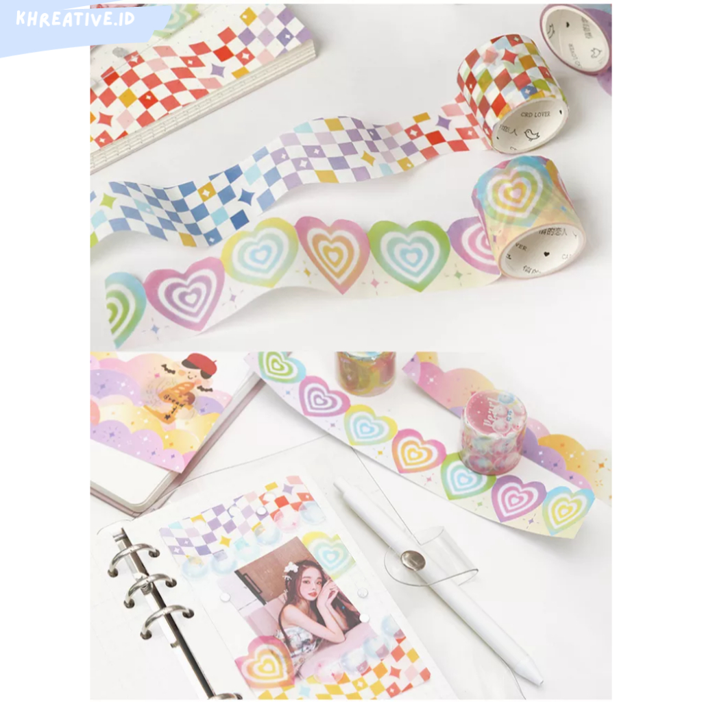 

Khreative 14*14mm Hard Candy Dot Color Washi Vintage Journaling Writing Washi Tape Deco Gift Label Ins Masking Tapes Easy to Tear