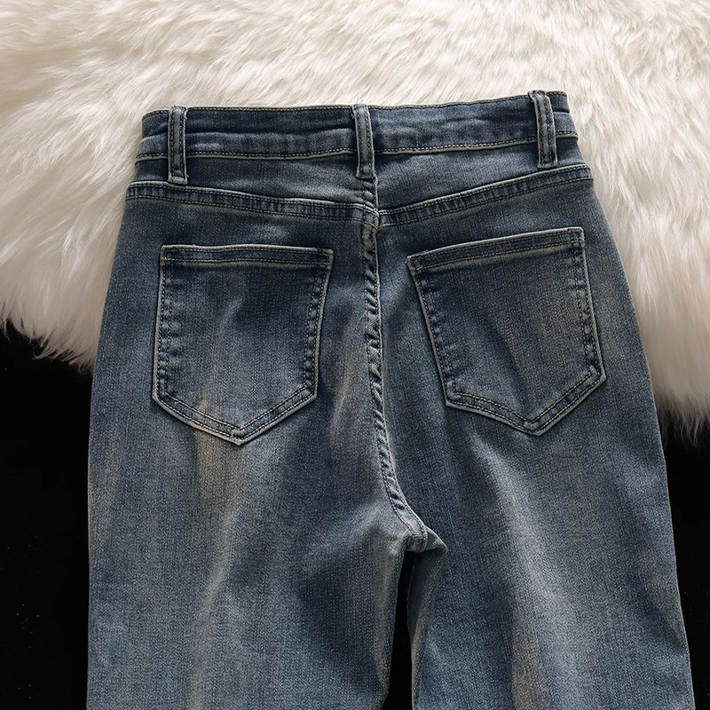 Rawis Cutbray Jeans Highwaist Seksi Celana Jins Wanita Korea Kekinian