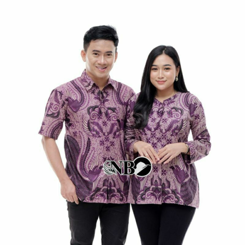 Maura Couple - Sania Ruffle Batik Couple SARIMBIT ATASAN BATIK SOGAN KIPAS KENONGO