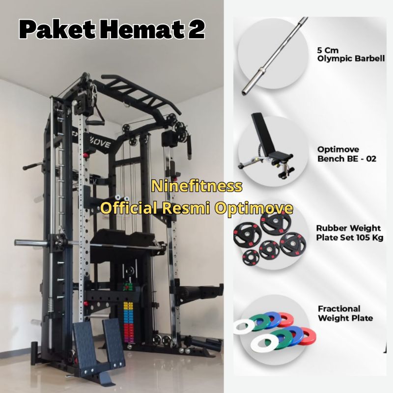 Smith Machine cable Crossover Power Rack Optimove M700