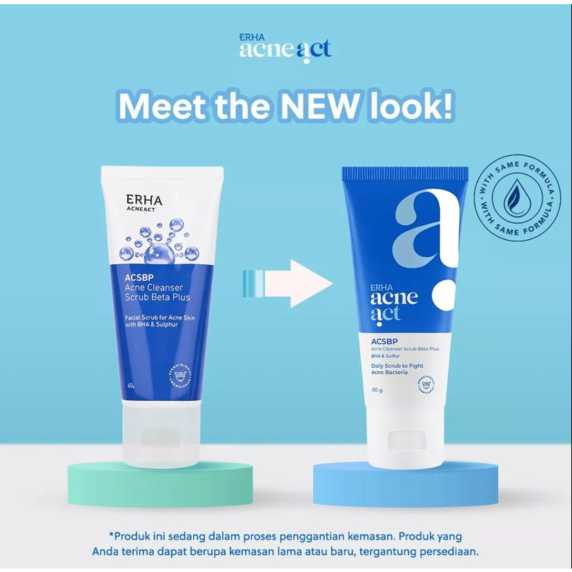 ERHA ACNEACT ACNE CLEANSER SCRUB PLUS ACSBP 60GR - SABUN CUCI MUKA JERAWAT