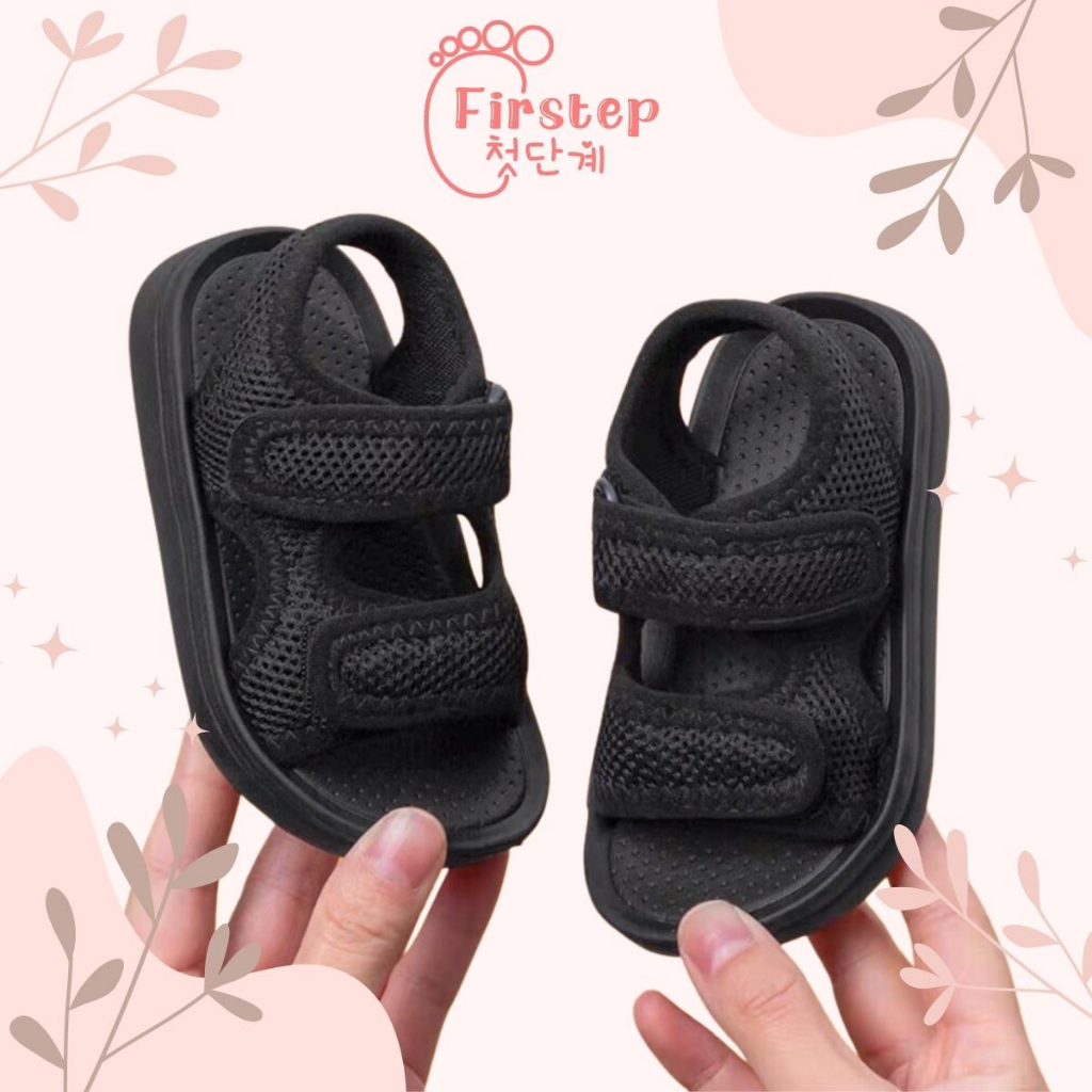 Firstep ❤️ Sandal Gunung Anak Polos Laki laki Perempuan  Sendal Anak Import Anti Slip FS107