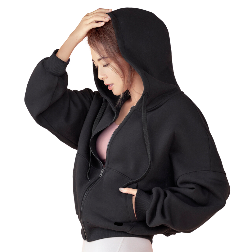 Hoodie Zipper Polos Pria Wanita Oversize Jumbo Ukuran M L XL XXL XXL 25 Warna Hitam Lina Muslim Gall