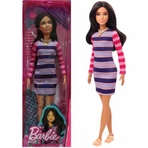 

Promo Boneka Barbie Mattel Fashionista 147 Doll Brunette Striped Dress Murah