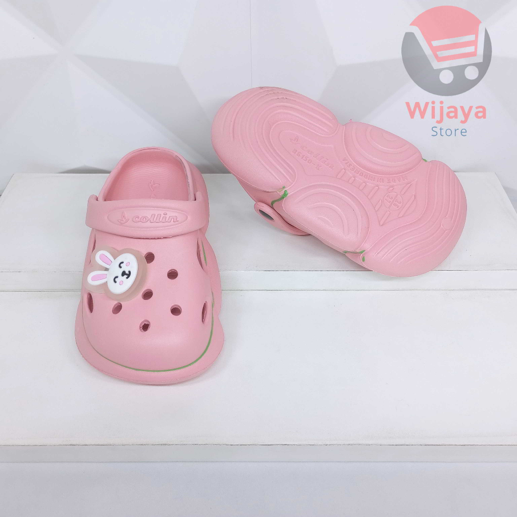 Sandal COLLIN 6150 Baim FUJI Lampu Ukuran 24-29 Sandal Slop Anak Cewek dengan Sendal Slide Kokop Selop Perempuan