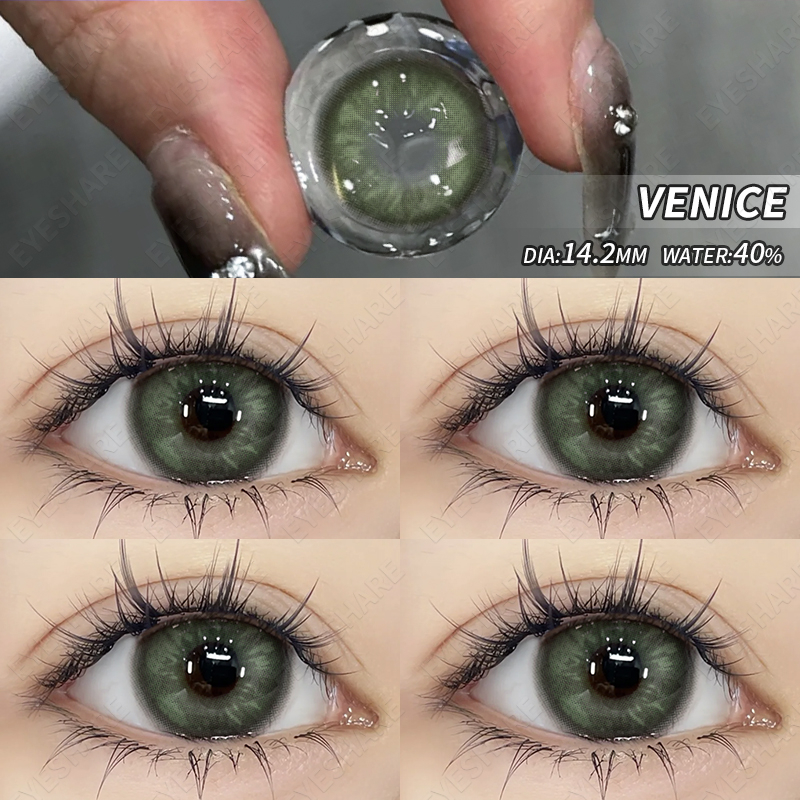Eyeshare Venice Softlens Gray 1Pasang 14.2mm Lensa Kontak Soflen Soflens