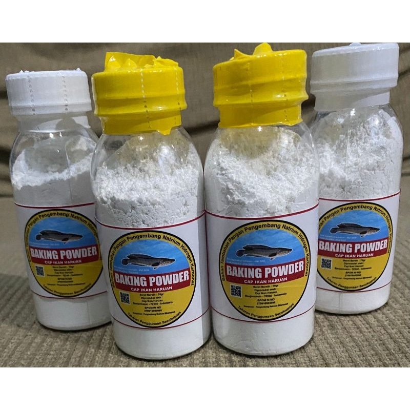 

Baking powder cap ikan haruan70gr pengembang dan pelembut kue
