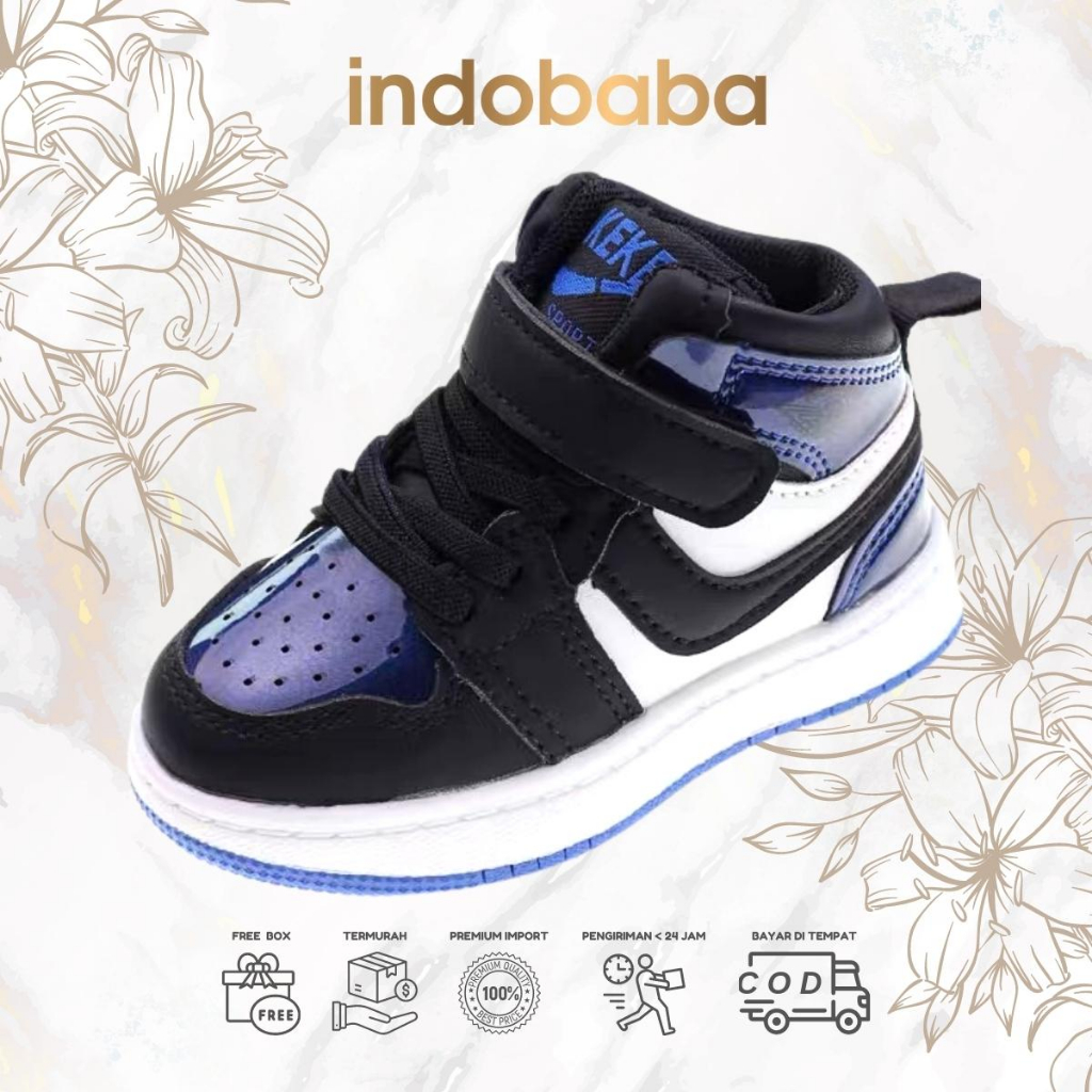 indobaba Sepatu Anak Perempuan Sneakers Anak Import Sport Glossy 1-5 Tahun S135