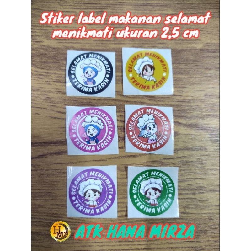 

Stiker Label Makanan Selamat Menikmati ukuran 2,5 cm(100 pcs)