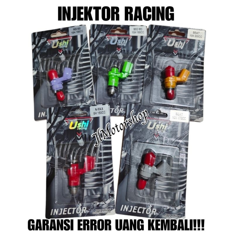 INJECTOR INJEKTOR USHI RACING BEAT VARIO CB150 CBR SONIC SUPRA GTR GENIO SCOOPY CRF VERZA NEW MEGAPRO PCX ADV 150 160 VESPA IGET CB 150 SPACY SUPRA 125 Fi R15 VVA VIXION R 155 XSR MT15 NMAX AEROX MIO J MIO M3 DLL