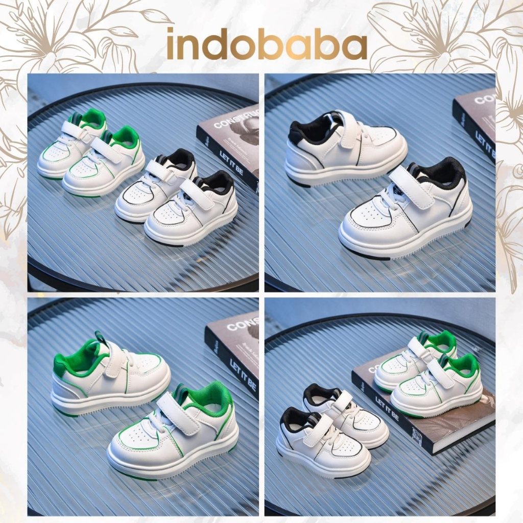 indobaba Sepatu Anak Perempuan Sneakers Anak Import Sintetis Casual Premium 1-5 Tahun S167