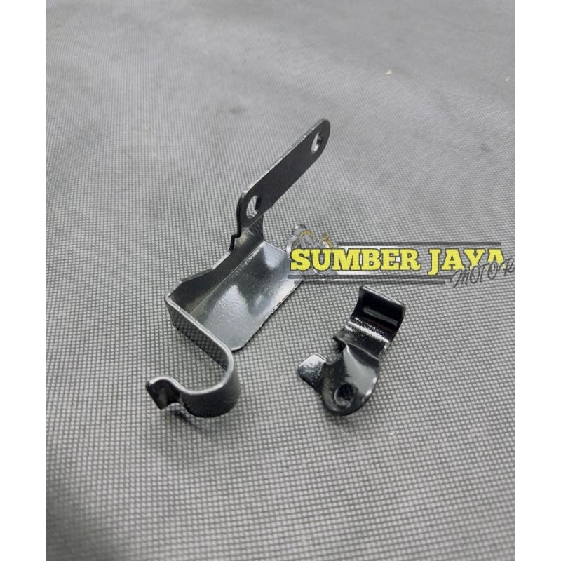 kleman breket selang rem depan rx king set atas dan bawah