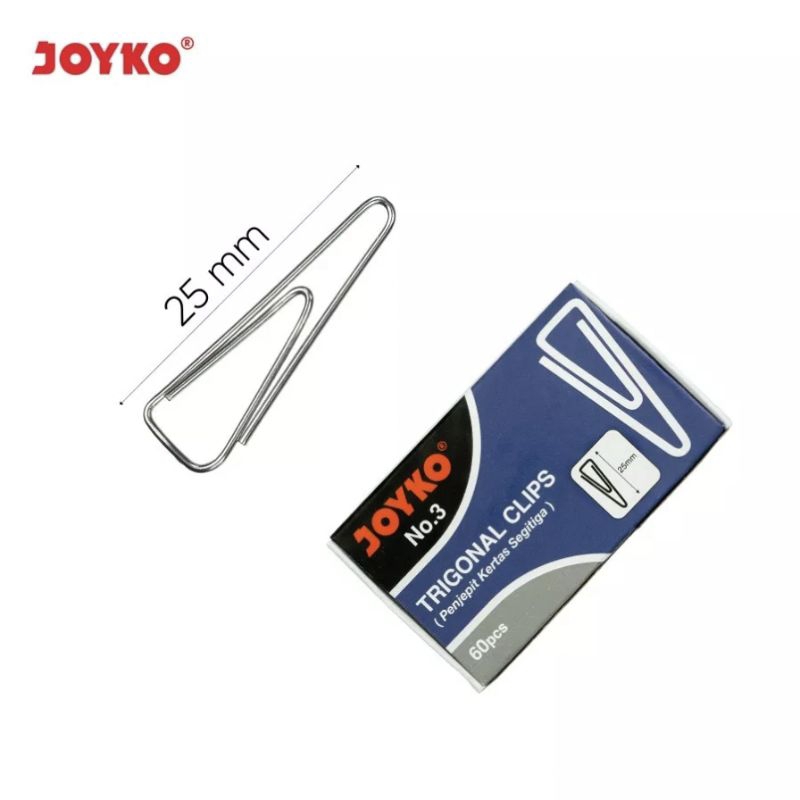 

Trigonal Clip Klip Penjepit Kertas Segitiga Joyko