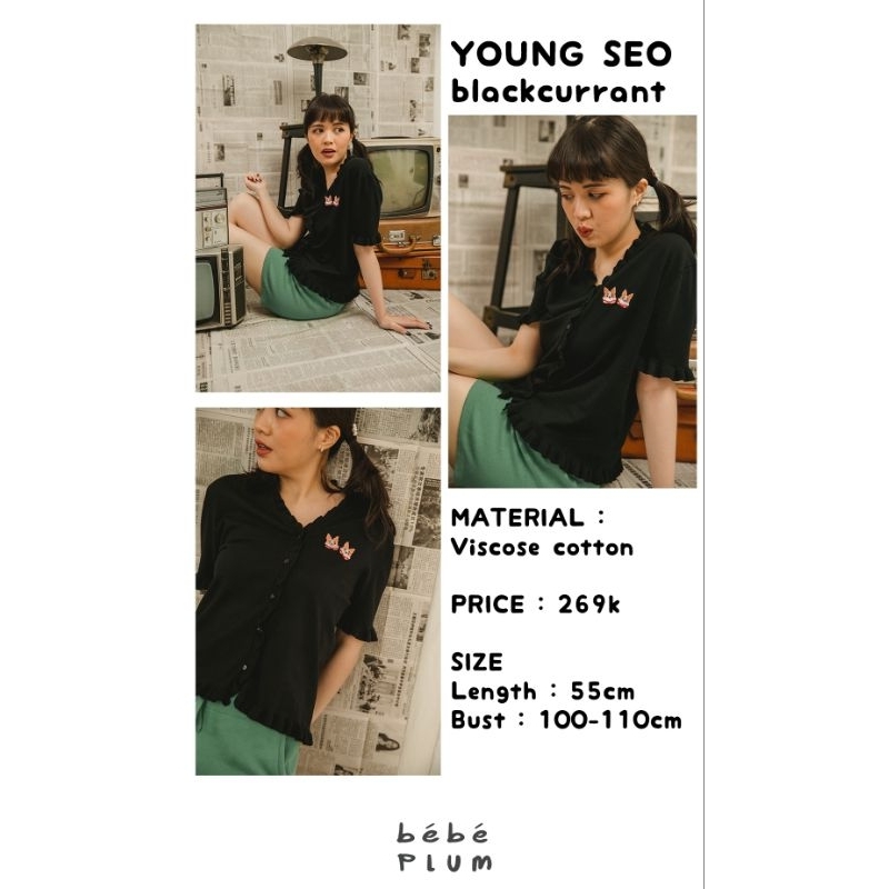 Preloved BEBEPLUM Young Seo Top Blackcurrant