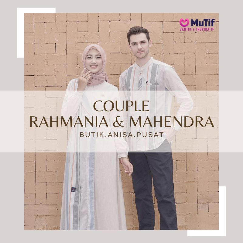 Couple Mutif Rahmania dan Mahendra Ivory Gamis Rahmania Koko Mahendra