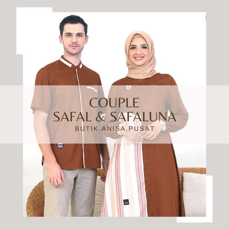 Couple Series Safal Safaluna Leather Brown GAMIS MUTIF SAFALUNA LEATHER BROWN LINE RANGE Koko Safal