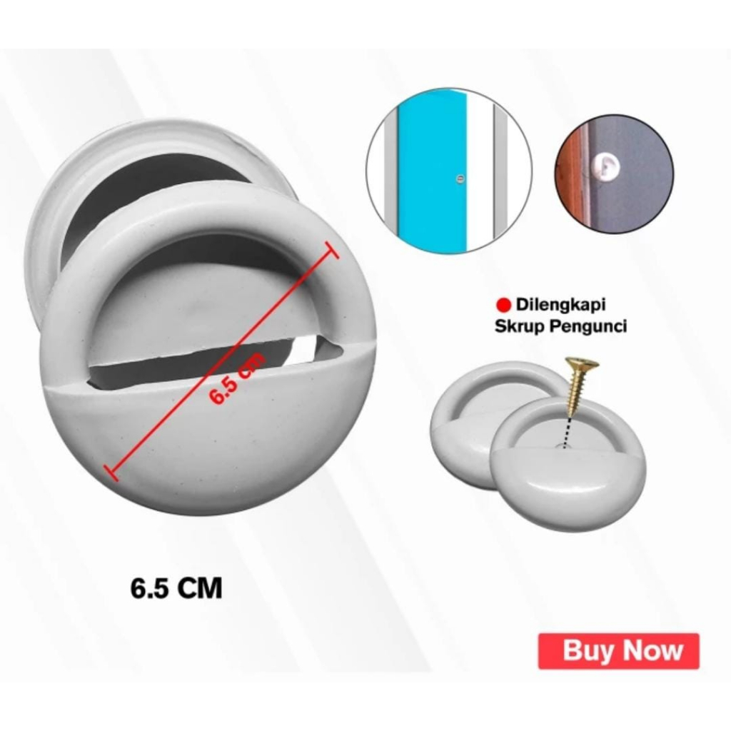 Gagang Bulat Tarikan Handle Pintu PVC Kamar Mandi