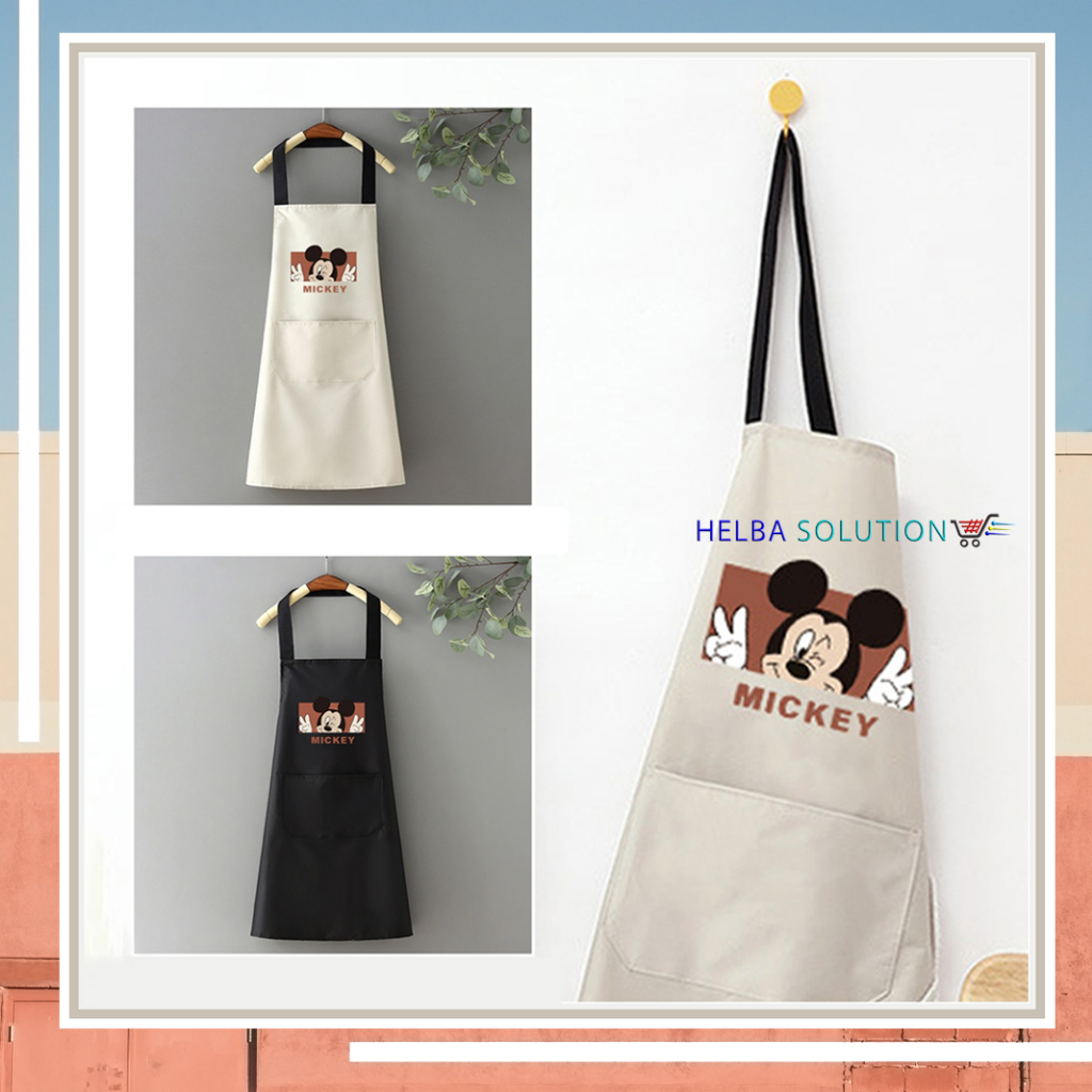 Apron Dapur Celemek Masak Chef Barista Waiter Anti Air Karakter Kartun