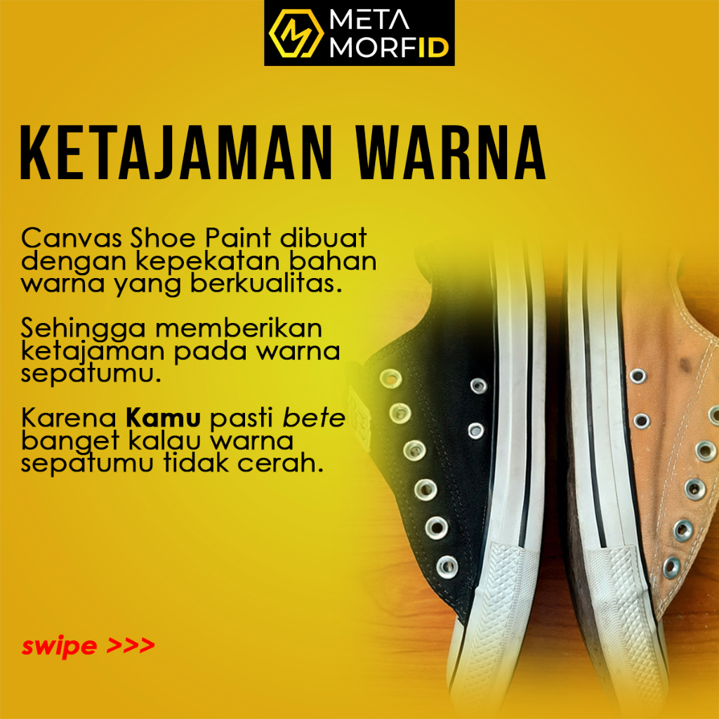 Metamorfid Shoe Paint Cat Sepatu Canvas Kanvas Dan Suede 50ml