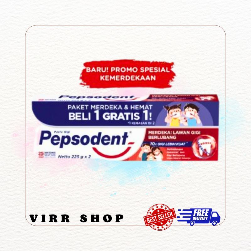 Pepsodent paket merdeka buy1get1 225gr