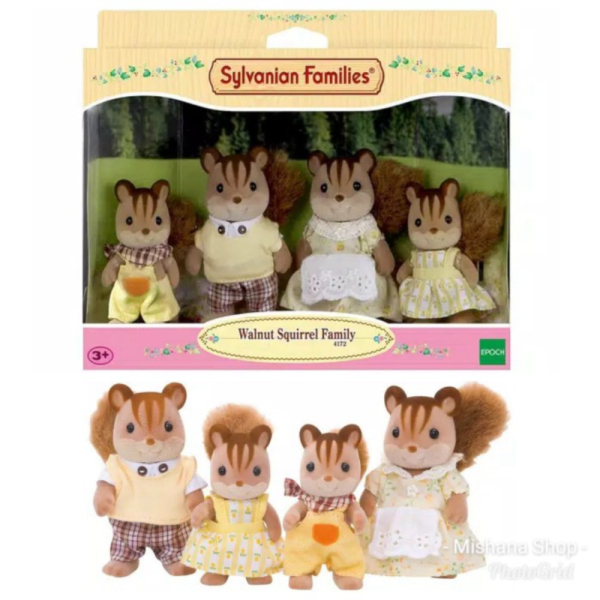 

Unik Sylvanian Friends Walnut Squirrel Family Tupai 4 Karakter Kelinci Murah