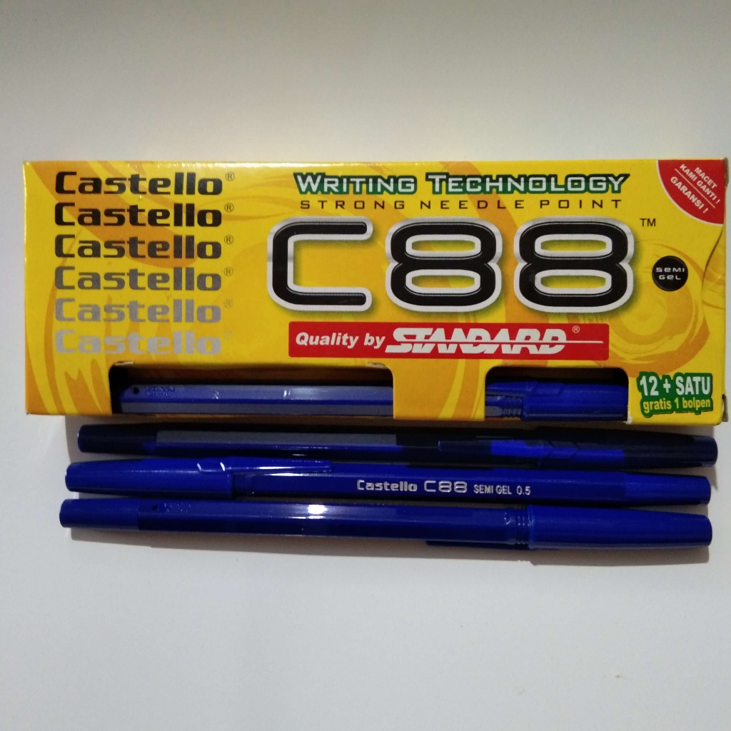 

pulpen standard biru C88, pulpen biru standard, pulpen standard isi 13