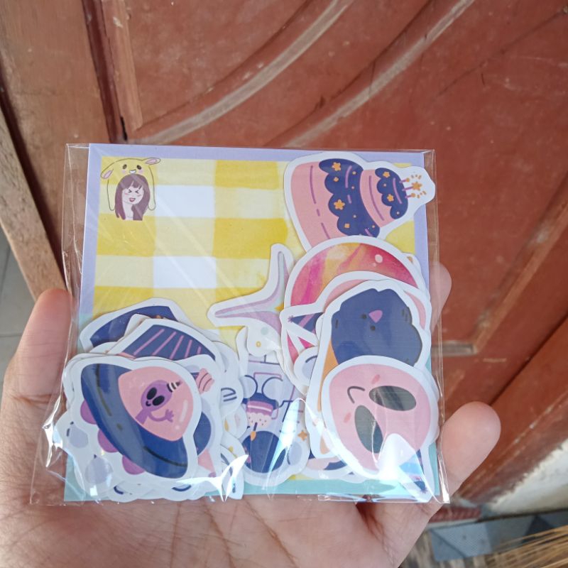 

S16 sticker isi 32 pcs tema angkasa | sticker lucu freebies murah stiker journal