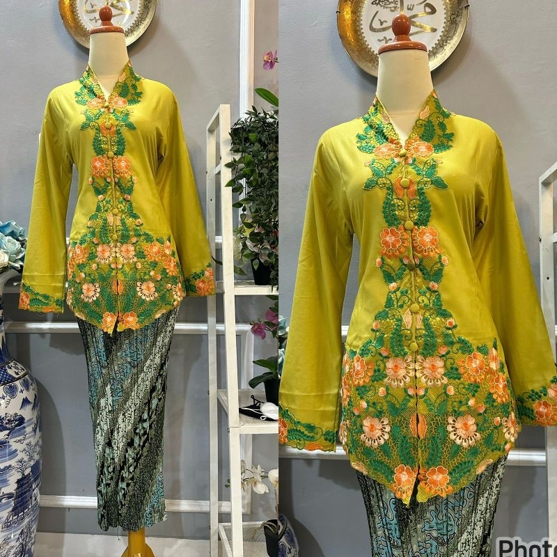 Stelan Kebaya Encim Bordir 3D Azumi Original Butik