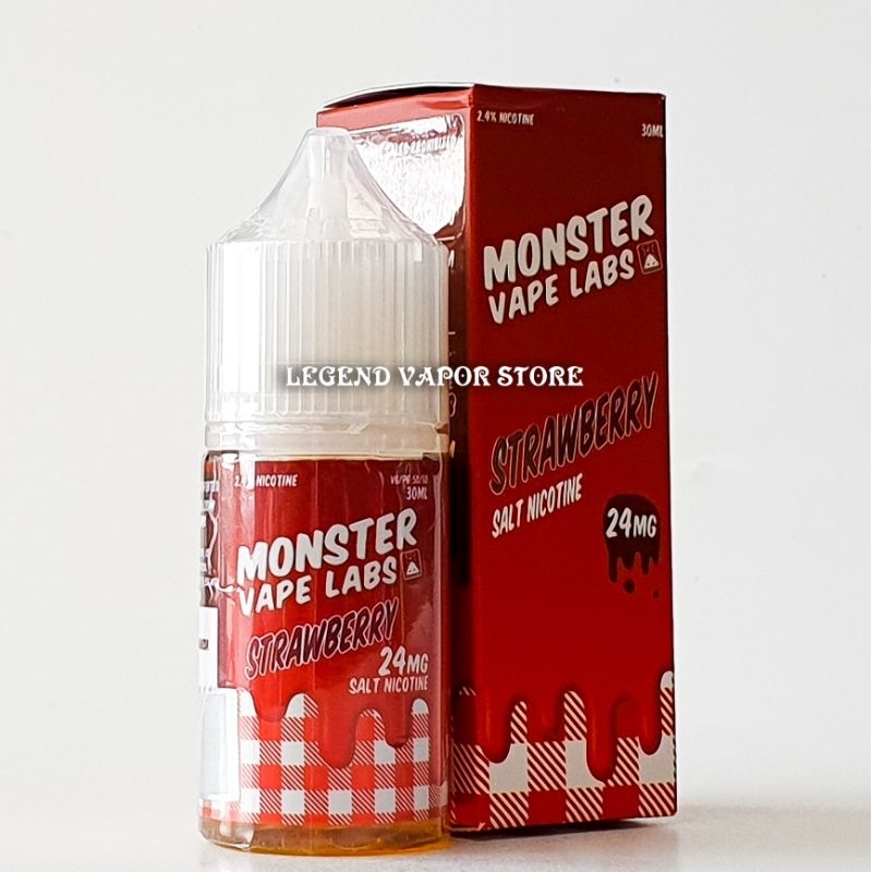 SALT NIC - LIQUID MONSTER VAPE LABS Strawberry 30ML 24MG 48MG AUTHENTIC JAM MONSTER