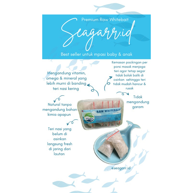 

Seagarr Raw Whitebait ( 10 pack )