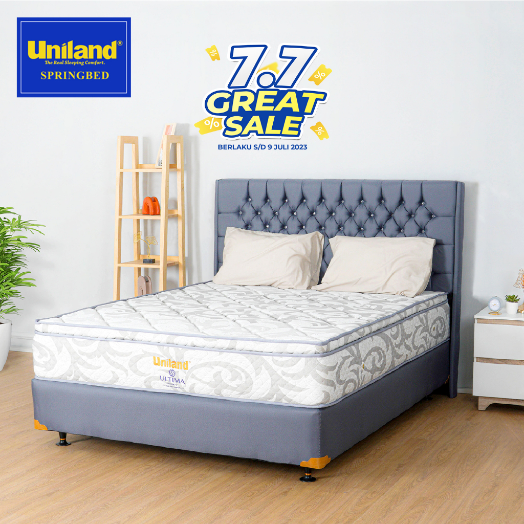 Uniland Springbed Ultima Pillowtop Fullset - Kasur Spring Bed Fullset