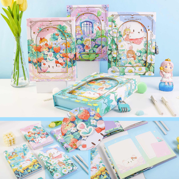

Buku Diary Gembok Secret Garden Notebook Lock + Gift Box Jurnal 1978