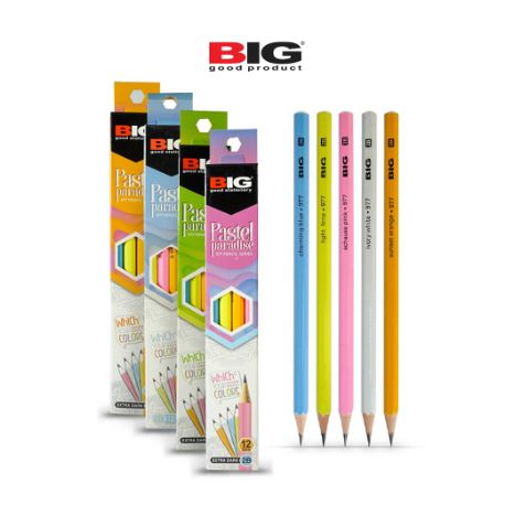 Pensil Tulis Tebal 2B BIG Pastel Satuan Perlengkapan Ujian SD TK SMP SMA Gambar Ulangan Exam Examination Computer Scan Tanpa Merk Kereng Kids School Peralatan Tulis Stationery Kertas Berkualitas Sekolah Menulis Polos Alat Murah Termurah Grosir Prakarya