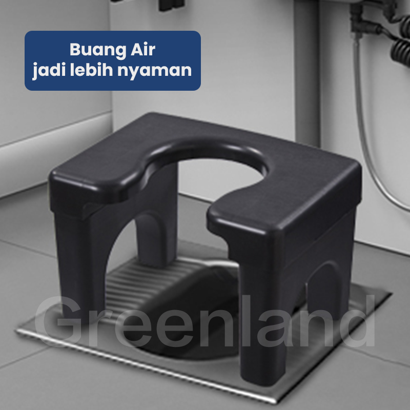 Greenland Kursi Toilet Jongkok Tebal Anti Slip Bangku WC Duduk Model U Bangku Sehat Bangku Kloset Toilet HSB682