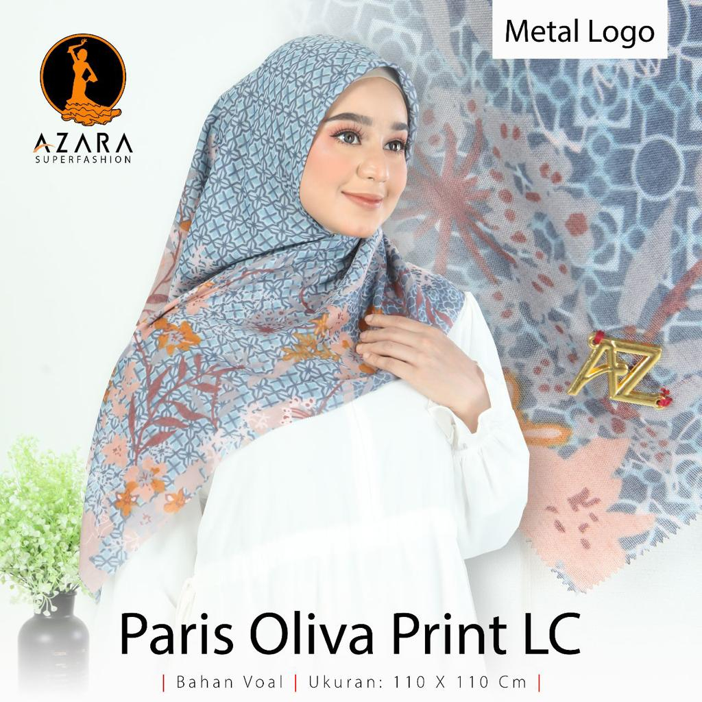 Hijab Segiempat Paris Olivia Motif Lasercut Kerudung Segiemapt Voal Original by Azara Termurah dan Terlaris Nayla Hija'b