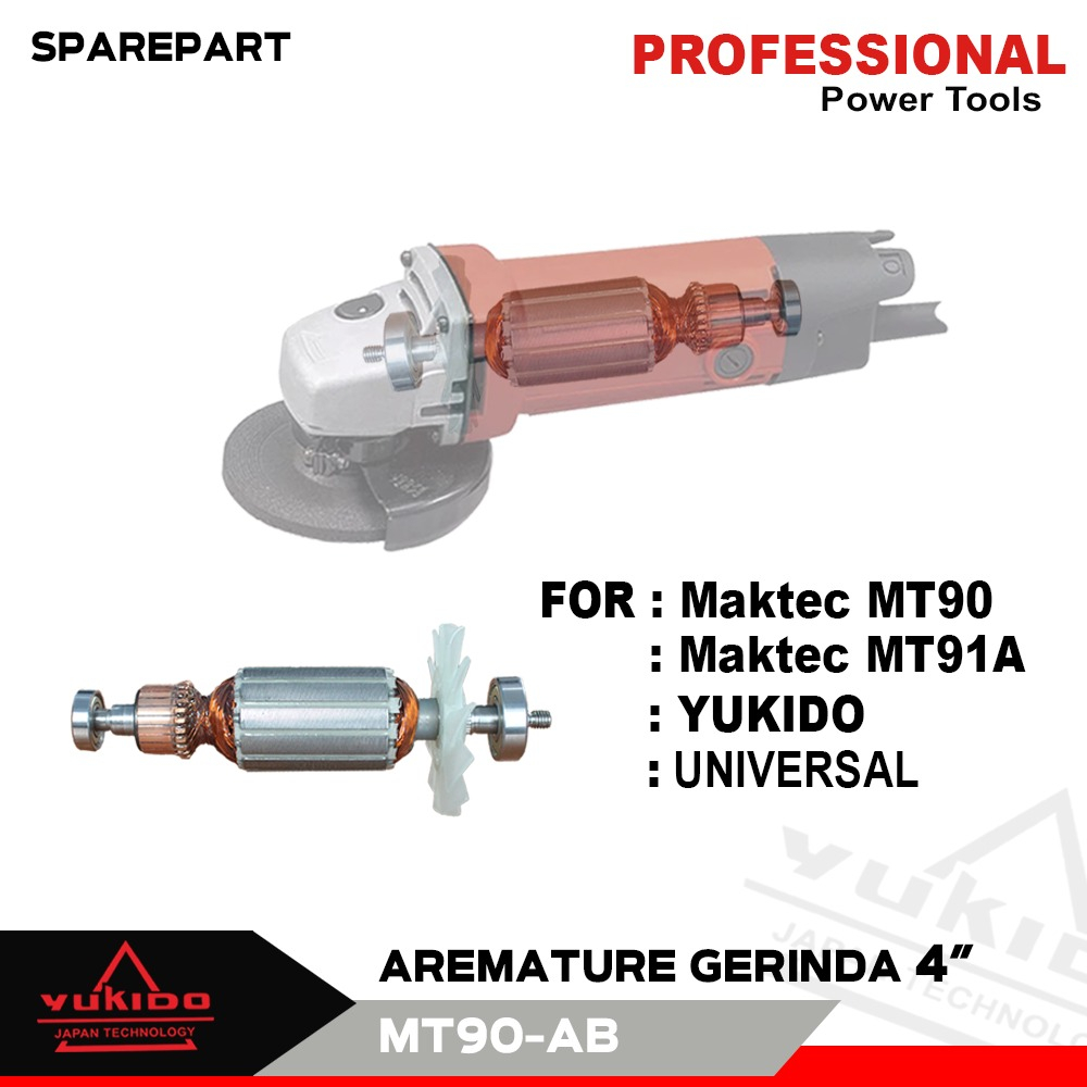 Murah!! Sparepart Armature Mesin Gerinda Maktec MT90 / MT91A / Angker Dinamo Mesin Gerinda Maktec MT 90 / MT 91 A