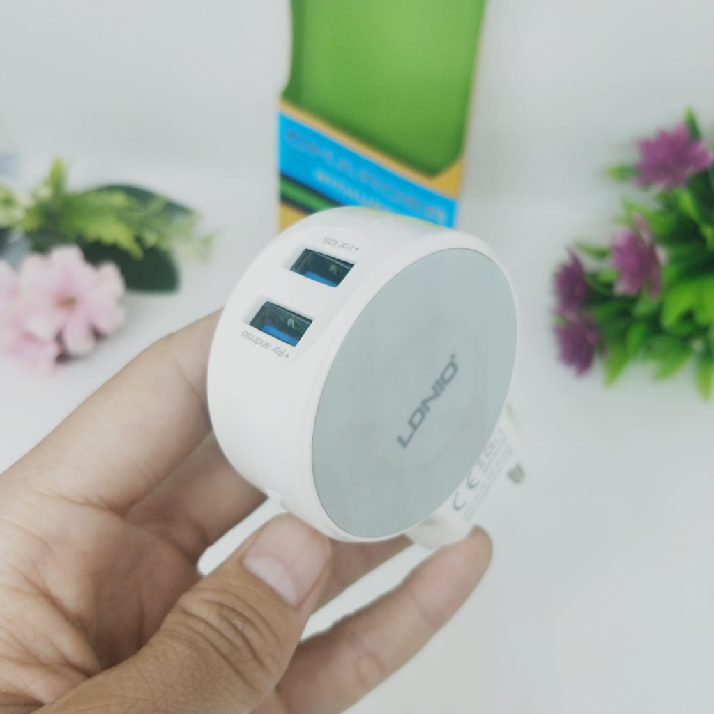 A2269 LDNIO 2usb original 2in1 Fullset Charger Micro USB For Samsung  OPPO vivo realme xiaomi 2.1A strongest PROMO SEN