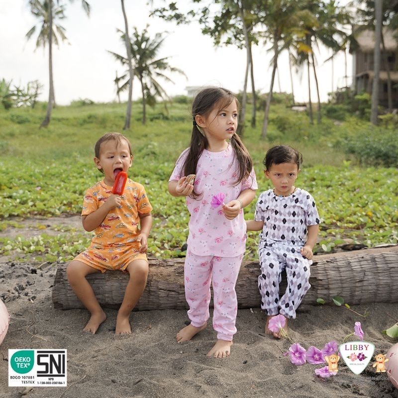 LIBBY - SETELAN PENDEK OBLONG BASKING IN THE SUN - SETELAN PENDEK ANAK - BAJU ANAK