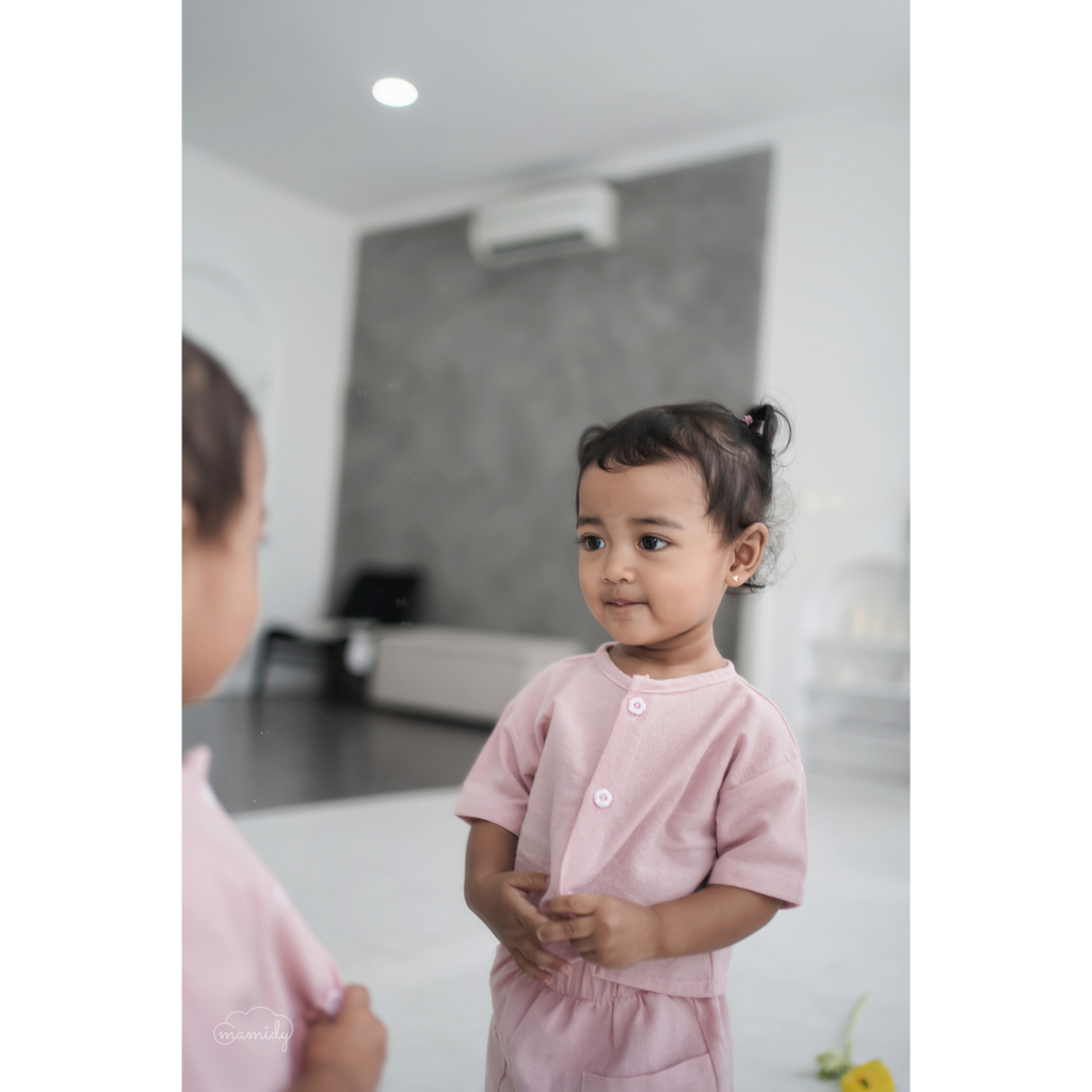 MAMIDY.ID - Reina Set | Setelan Linen Anak Perempuan